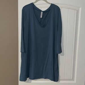 Steel blue Tunic top
